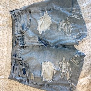 American Eagle ripped jean shorts